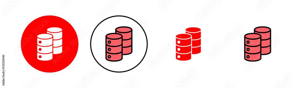 Database icon set illustration. database sign and symbol Database icon set illustration. database sign and symbol