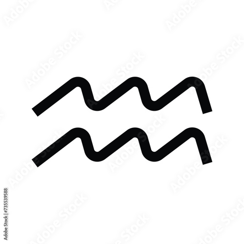 Aquarius zodiac icon vector