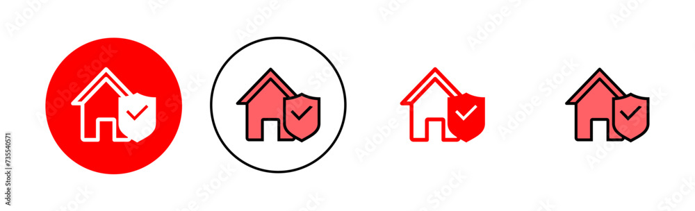 home insurance icon set illustration. home protection sign and symbol home insurance icon set illustration. home protection sign and symbol