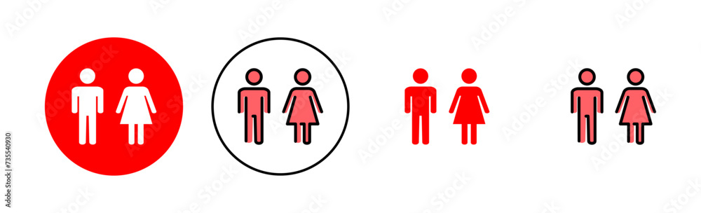Man and woman icon set illustration. male and female sign and symbol. Girls and boys Man and woman icon set illustration. male and female sign and symbol. Girls and boys