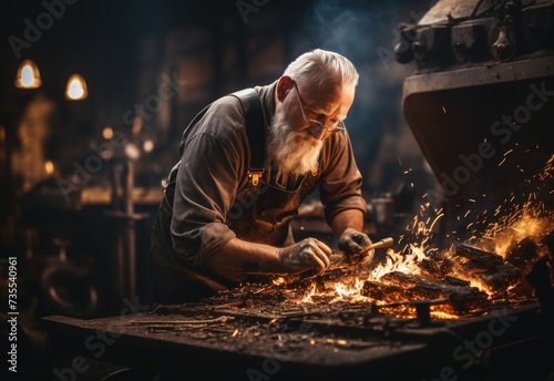 Man Working on Metal Piece © we360designs
