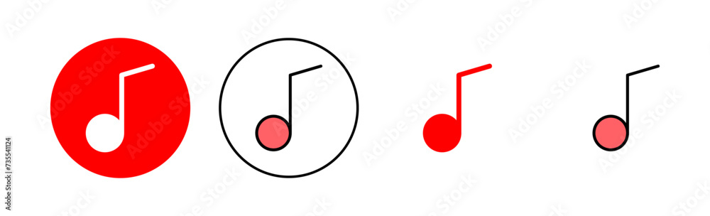 Music icon set illustration. note music sign and symbol Music icon set illustration. note music sign and symbol