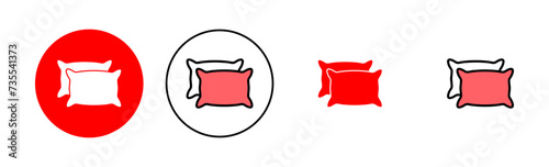 Pillow icon set illustration. Pillow sign and symbol. Comfortable fluffy pillow