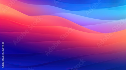 Abstract blue red and orange effect waves background with free space 