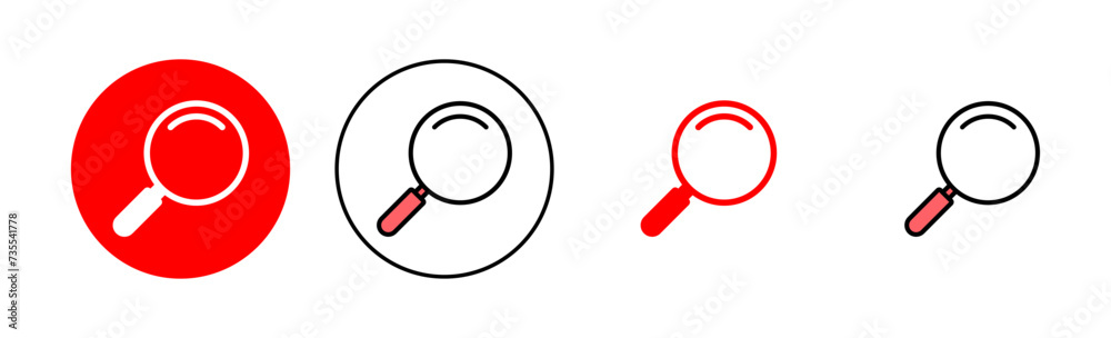 Search icon set illustration. search magnifying glass sign and symbol Search icon set illustration. search magnifying glass sign and symbol