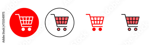 Shopping icon set illustration. Shopping cart sign and symbol. Trolley icon