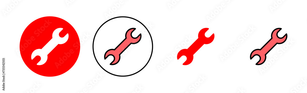 Wrench icon set illustration. repair icon. tools sign and symbol Wrench icon set illustration. repair icon. tools sign and symbol