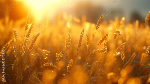 A symphony of textures in a sunkissed field as countless crops dance in the wind.
