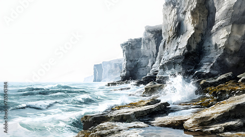 illustration with the drawing of a Clifftop Vistas