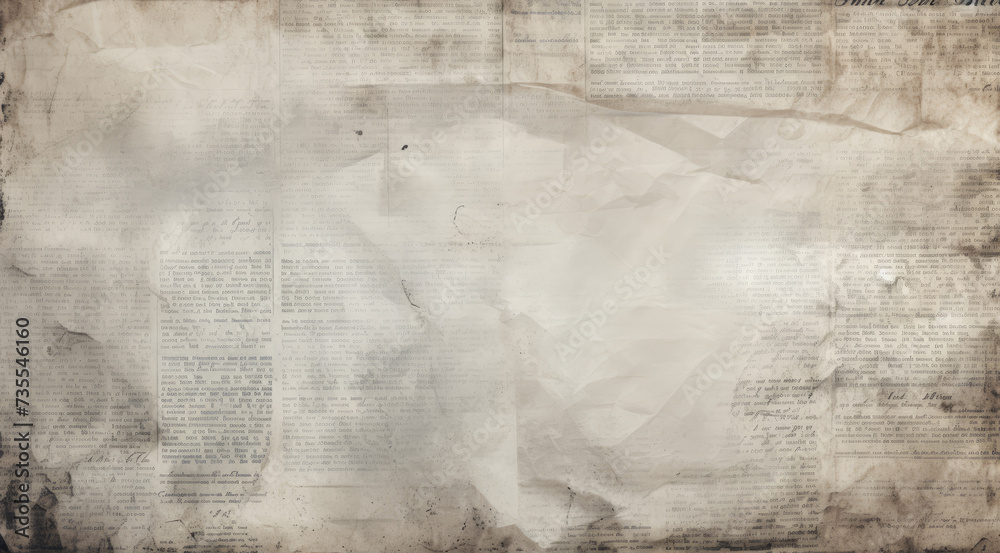 Unreadable Paper Old newspapers with old grunge vintage unreadable paper texture ...
