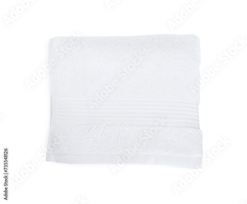 Terry towel isolated on white, top view