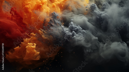 Organic particles expand across the frame like smoke background photo