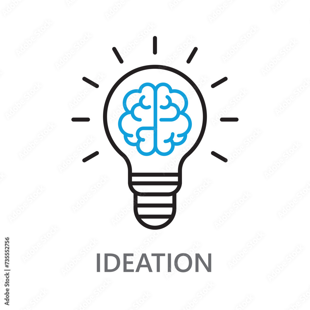 ideation icon. head office icon. Line vector icon on white background. Editable linear style stroke. ideation icon. head office icon. Line vector icon on white background. Editable linear style stroke.