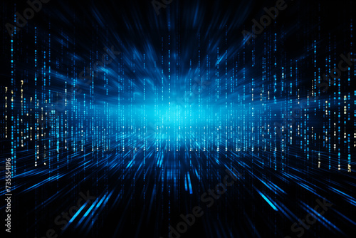 Dynamic Digital Data Stream - Abstract Computer Background