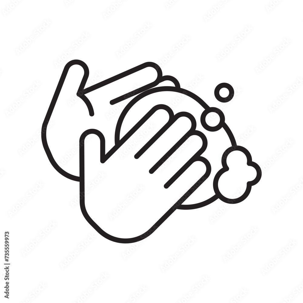 Washing icon. line vector icon on white background. High quality design element. Editable linear style stroke. Vector icon Washing icon. line vector icon on white background. High quality design element. Editable linear style stroke. Vector icon