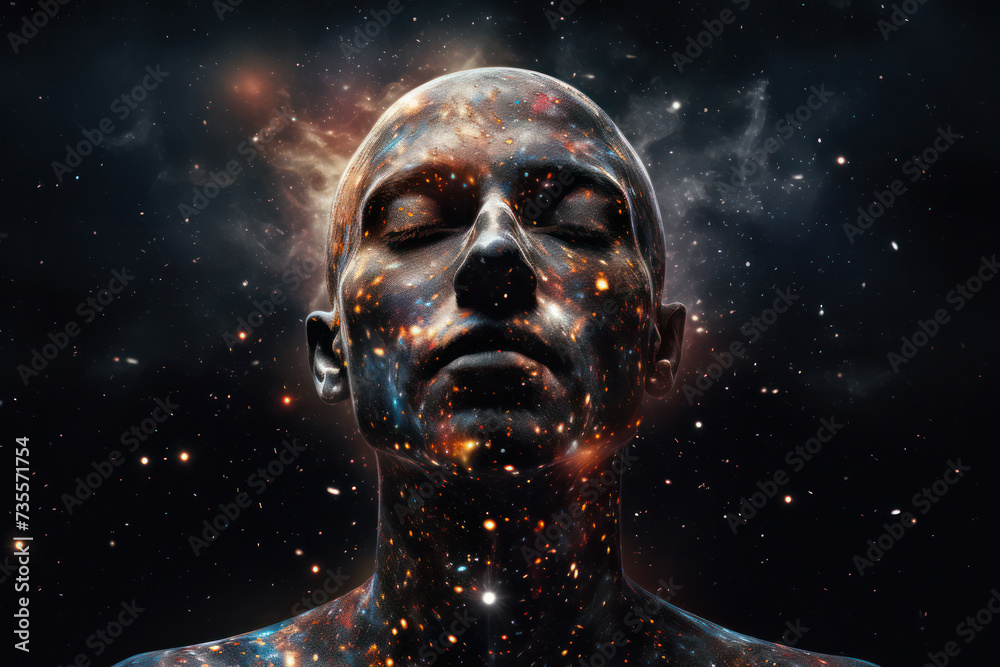 Transcendental Vision: A Surreal Portrait of the Human Mind in the Mysteries of the Galactic Universe