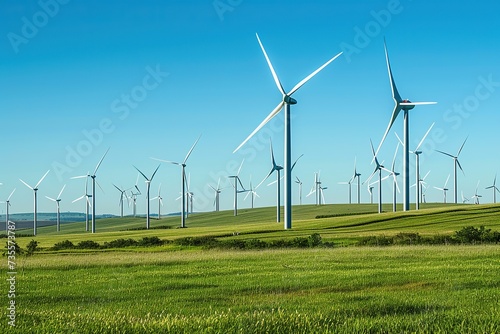 Sustainable Serenade: Harmony of Nature and Technology in this Series of Wind Turbines.