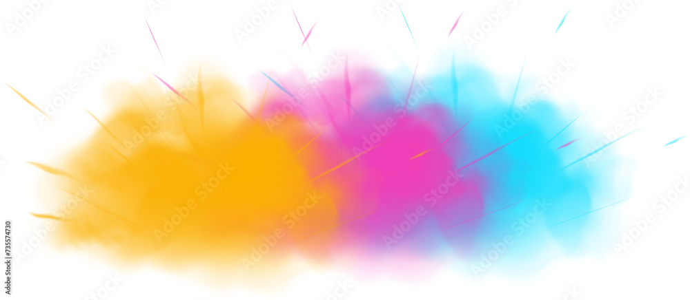 india smoke powder for holi festival illustration