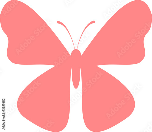 colorful butterfly silhouette vector