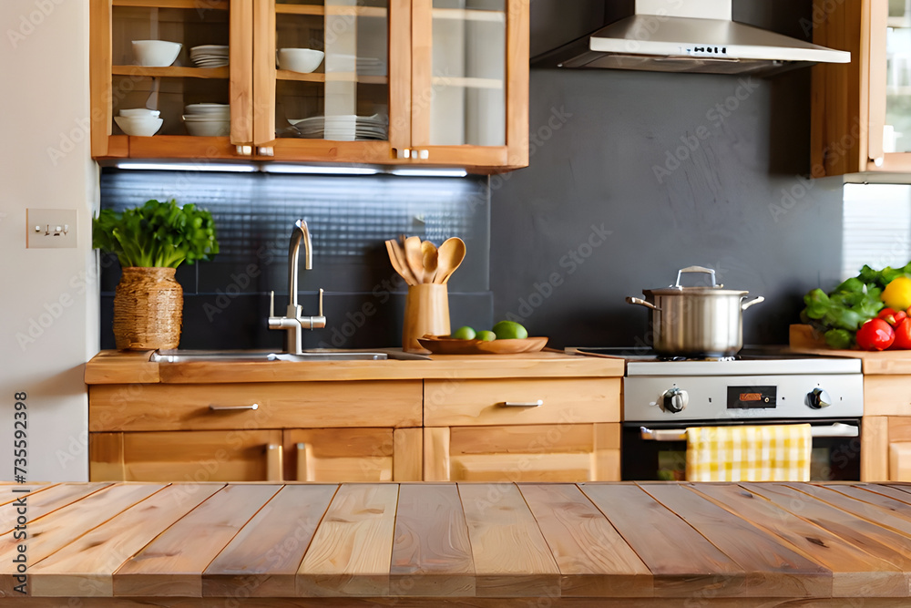 modern kitchen interior with table and chairs modern kitchen interior with table and chairs