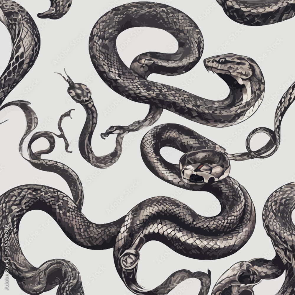 Fototapeta premium Snake Tatto Design EPS Format