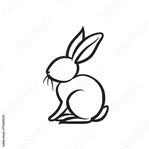 Vector line art rabbit © Yee Suen