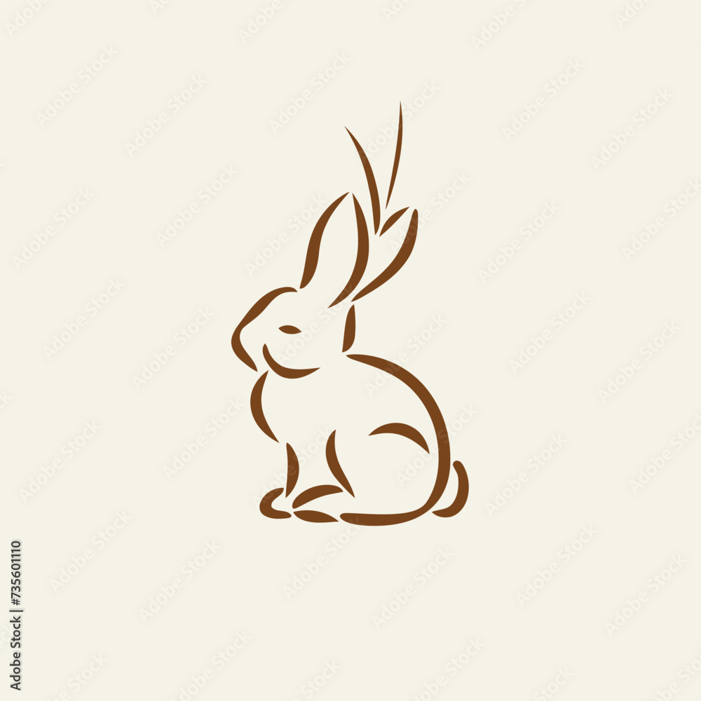 Vector cute cartoon rabbit Vector cute cartoon rabbit