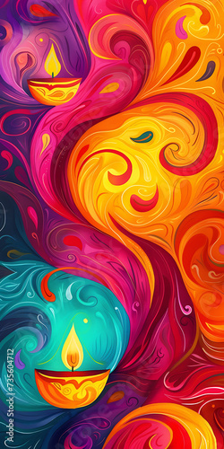 Colorful diwali festival background image