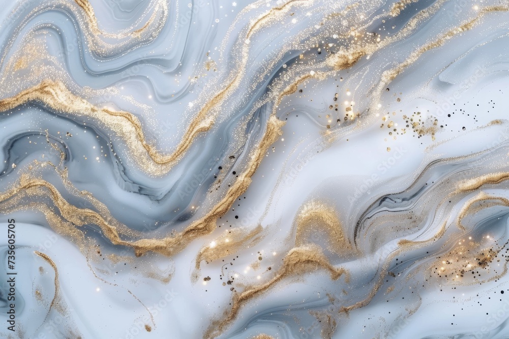 Blue-gold marble texture with veins Blue-gold marble texture with veins