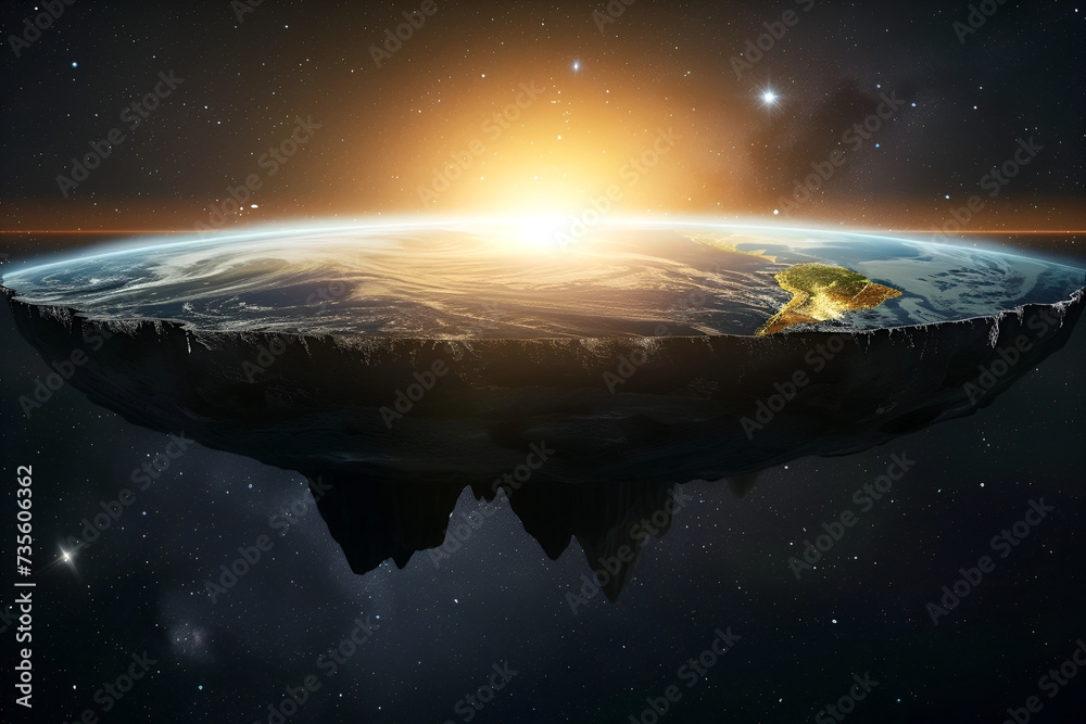 Planet earth in flat form. Planet earth in flat form.