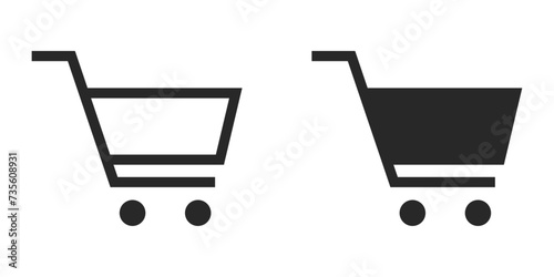 Shopping cart black icon vector design