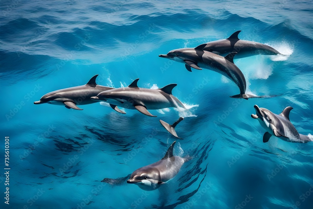 dolphin jumping in the sea