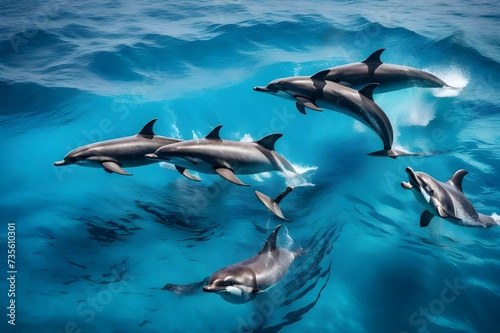 dolphin jumping in the sea © Adeeb AI
