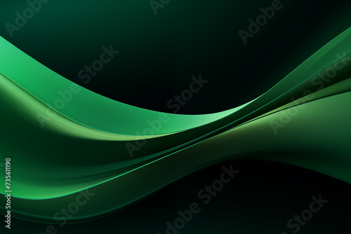Green wave gradient color background. Green curve banner design.