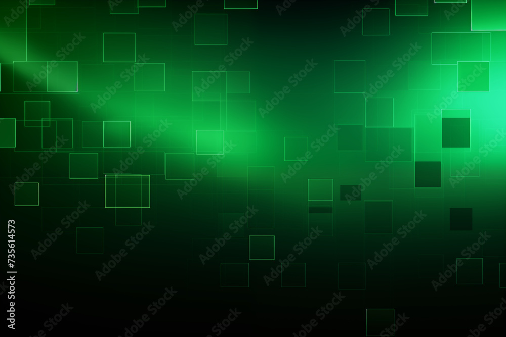 Fototapeta premium Green technology gradient color background. Green tech banner design.