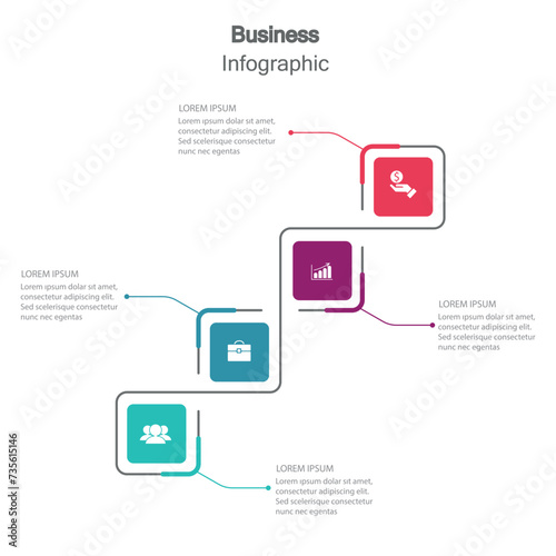  Infographic vector, graph. presentation. Business concepts, parts, steps, processes. Visualization of infographic data. Startup template. - Vector 