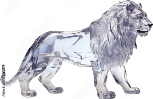 lion crystal shape of lion lion made of crystal 