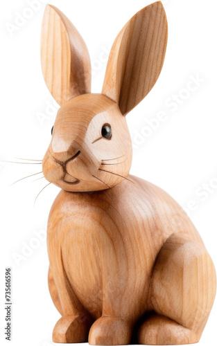 rabbit wodden toy,rabbit made of wood,animal wooden toy for kids © SaraY Studio 