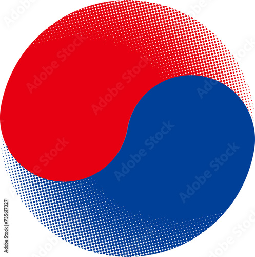 Taegeuk symbol icon, a symbol of Korea,
한국의 상징인 태극문양 아이콘 photo