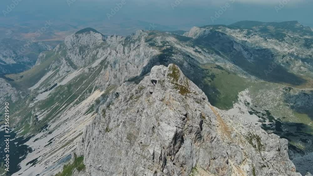 Flying in Durmitor mountains. Durmitor National park in Montenegro. Beautiful aerial mountain landscape, 4k Flying in Durmitor mountains. Durmitor National park in Montenegro. Beautiful aerial mountain landscape, 4k