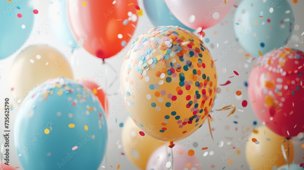 balloon party with a lot of colourful balloon party with a lot of colourful