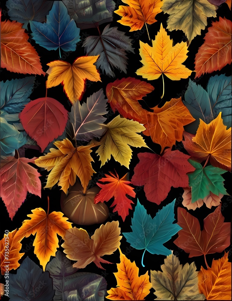 The autumn leaves wallpapers hd Generative AI