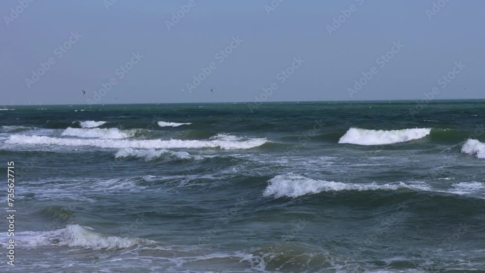 Ocean Waves and Seagulls in Flight Ocean Waves and Seagulls in Flight