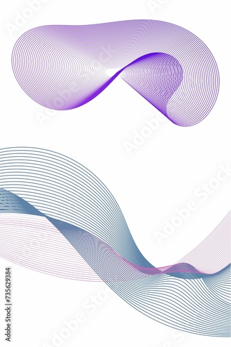 Simple Abstract flowing wave lines. Design element for technology, science, modern concept.vector