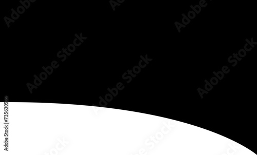 Border shape in trendy Fill style for website design. Vector banner header and separator. Background section and frame template. Abstract curve top headline icon isolated on transparent background.