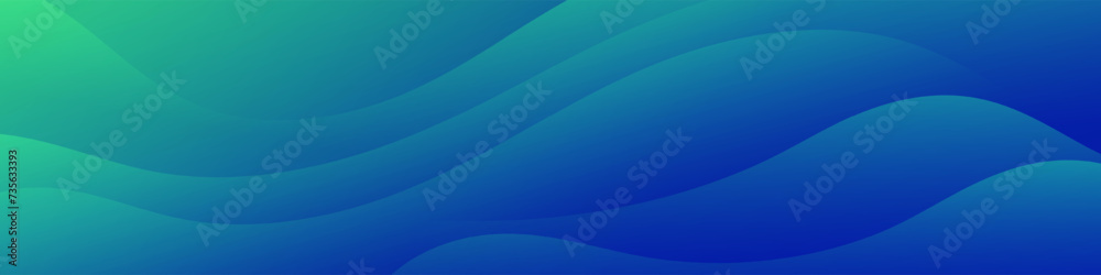 Abstract green blue banner color with a unique wavy design. It is ideal for creating eye catching headers, promotional banners, and graphic elements with a modern and dynamic look.