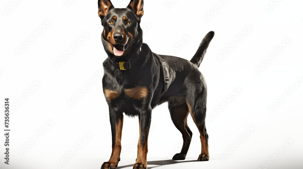 dog, Beauceron in police uniform