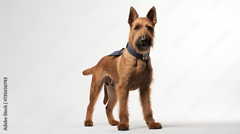 dog, Irish Terrier in police uniform