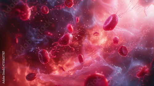 Vital Transport: Red Blood Cells' Journey from Heart to Fingertips photo
