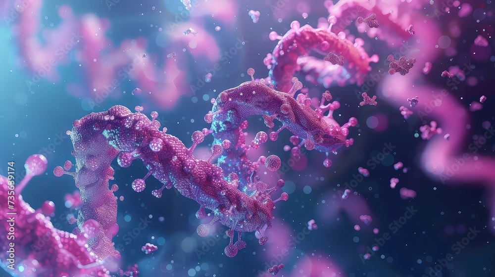 Fototapeta premium Protein Power: Unlocking the Secrets of Health and Drug Development